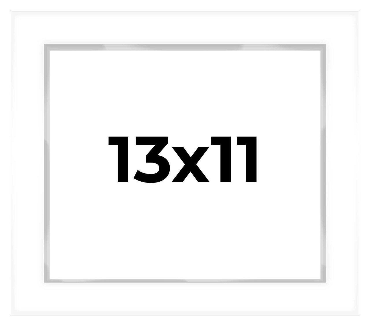 Photo Size Modern Shadow Box 1" Depth White Frame - UV Acrylic, Backing, Hanging Hardware